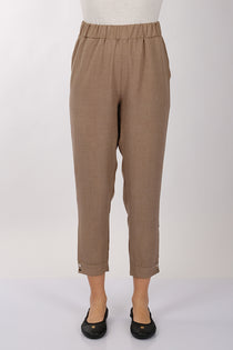 Daido Minimalist Keten Crop Pantolon - Yüksek Bel 7/8 Boy