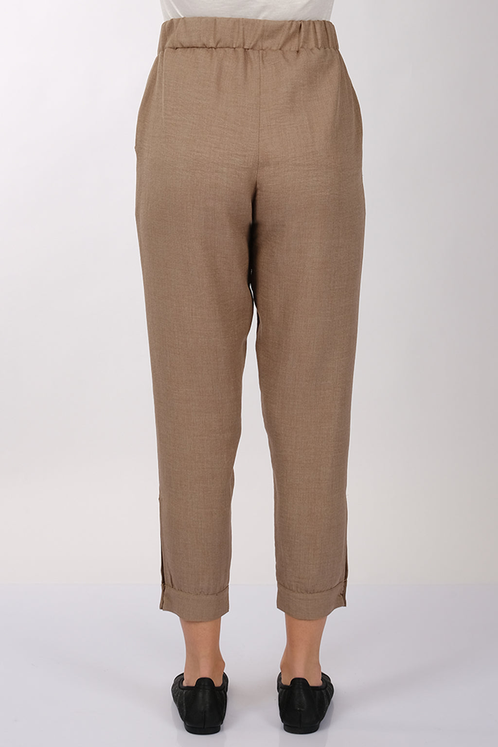 Daido Minimalist Keten Crop Pantolon - Yüksek Bel 7/8 Boy