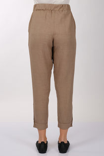 Daido Minimalist Keten Crop Pantolon - Yüksek Bel 7/8 Boy