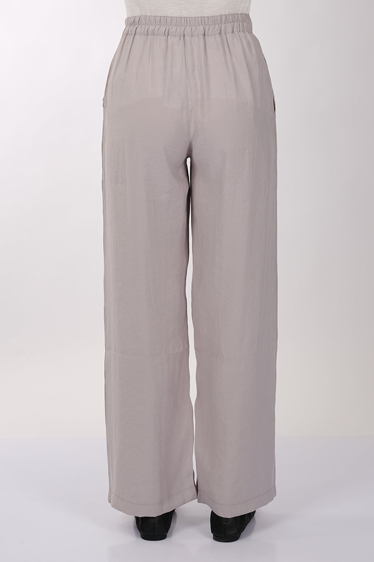 Daido Minimalist Yüksek Bel Bol Paça Kadın Pantolon - Günlük & Ofis