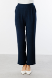 Ekol Minimalist High-Waisted Midi Women's Trousers - Casual & Office Chic