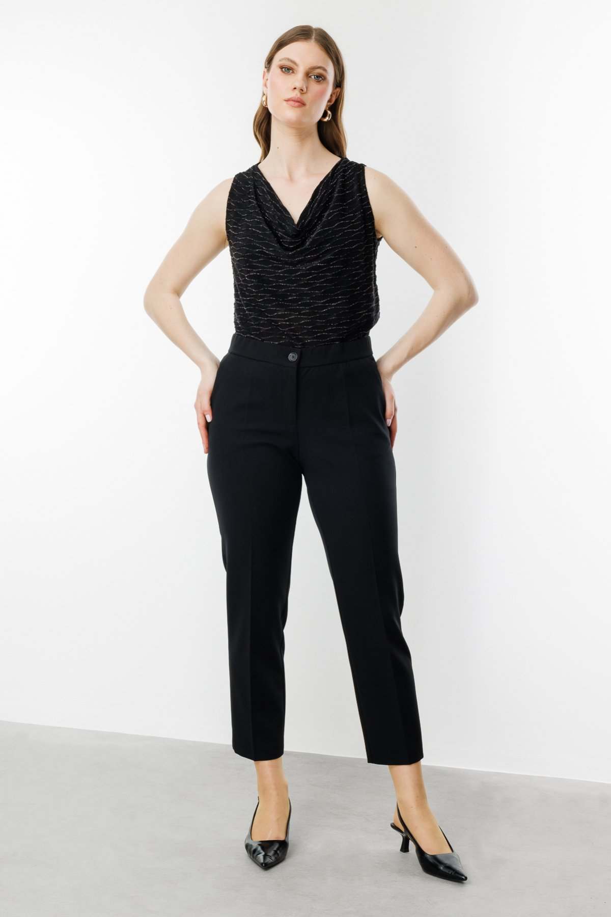 Ekol BB Minimalist Kadın Pantolon - 7/8 Boy - Şık ve Rahat