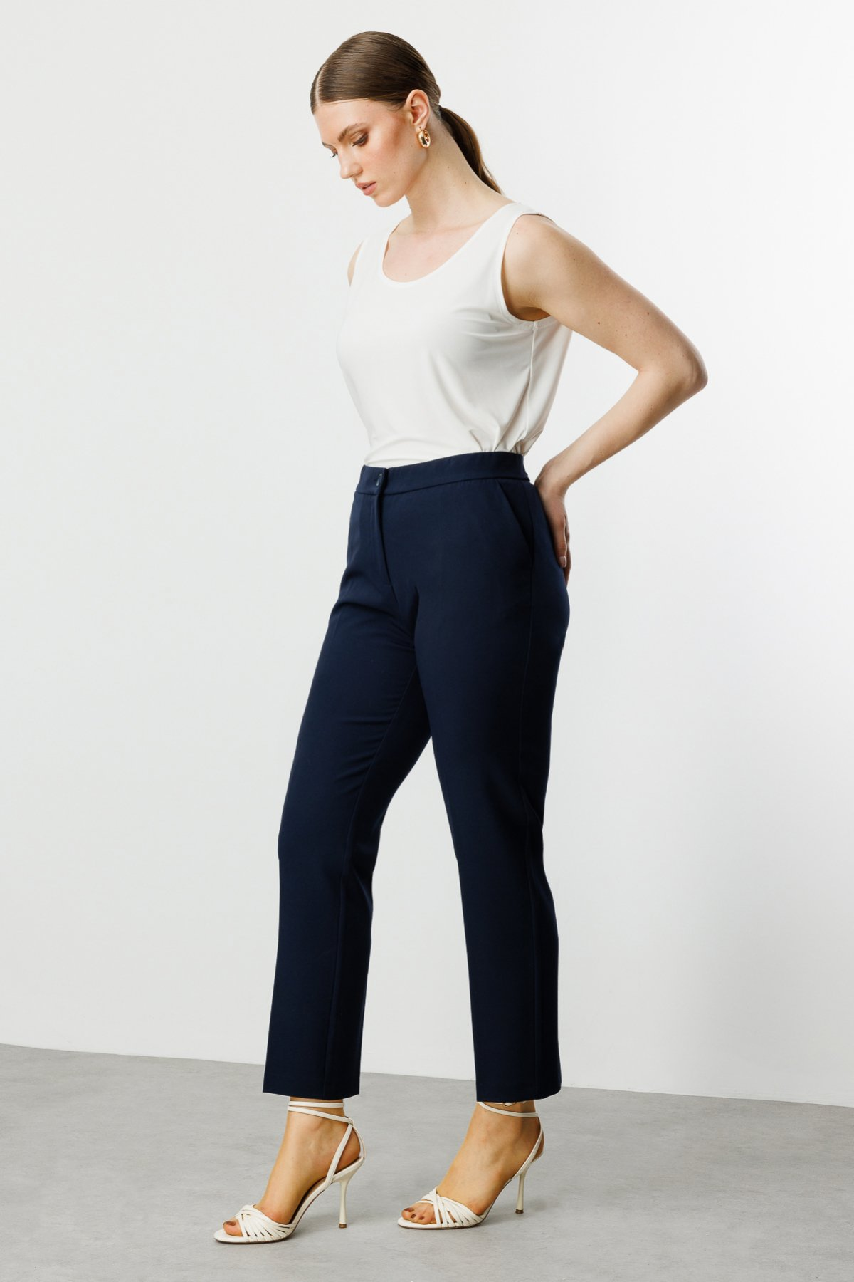 Ekol BB Minimalist Kadın Pantolon - 7/8 Boy - Şık ve Rahat