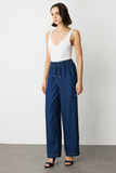 Ekol Wide Leg Trousers with Elastic Waistband