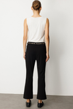 Ekol Slit Hem Pants with Chain Belt