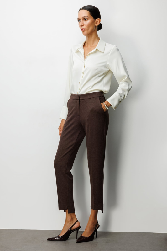 Black Slim-Fit Trousers with Side Pockets