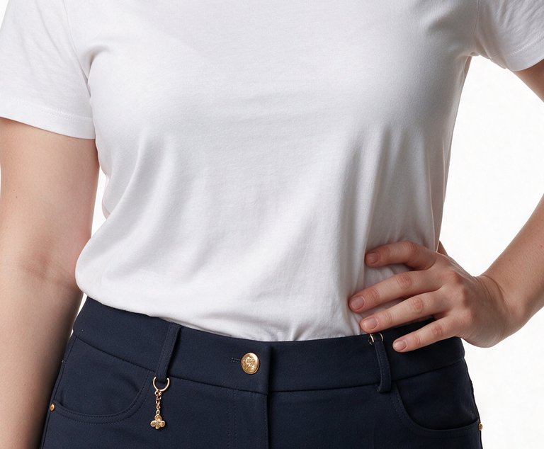 Ekol BB Kadın Yüksek Bel Normal Kalıp Dikiş Detaylı Kumaş Pantolon