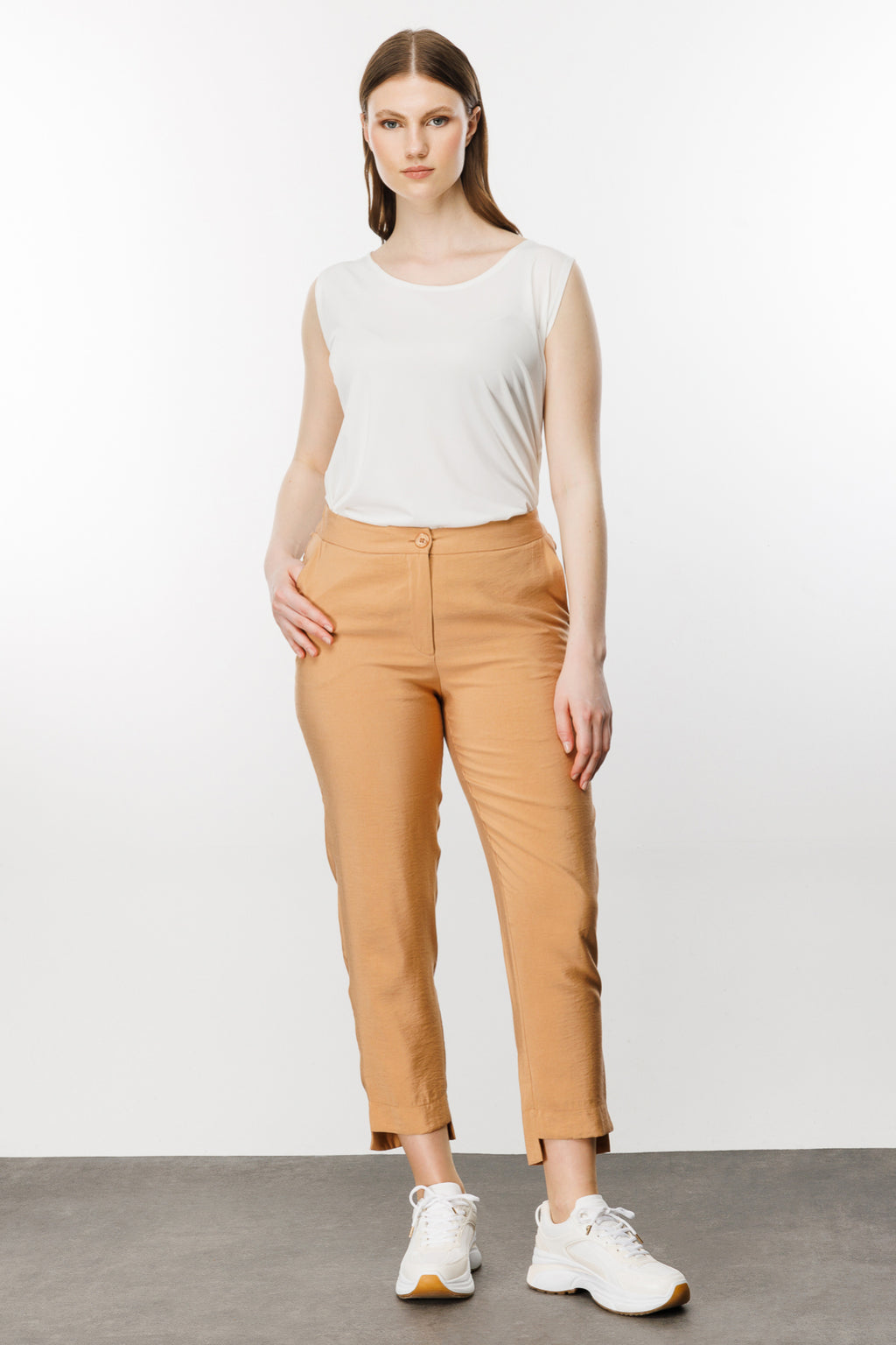 Ekol Kadın Crop Pantolon - Minimalist Günlük Stil - Hızlı Kargo