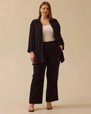 Plus Size Button-Down Wide Leg Trousers Gala-Xi