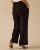 Plus Size Button-Down Wide Leg Trousers Gala-Xi