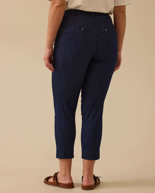 Plus Size Ankle Length Jeans with Pockets