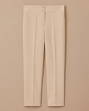 Plus Size Double Button Ankle Length Trousers