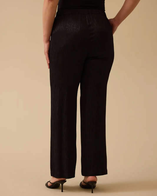 Plus size shiny textured wide leg trousers Gala-Xi