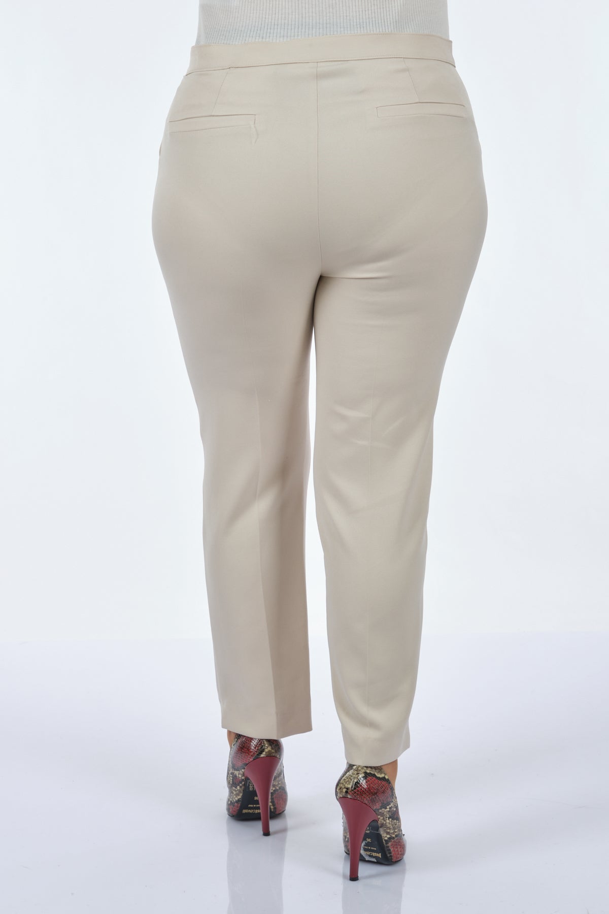 Garni Minimalist Yüksek Bel Kadın Pantolon - Günlük & İş