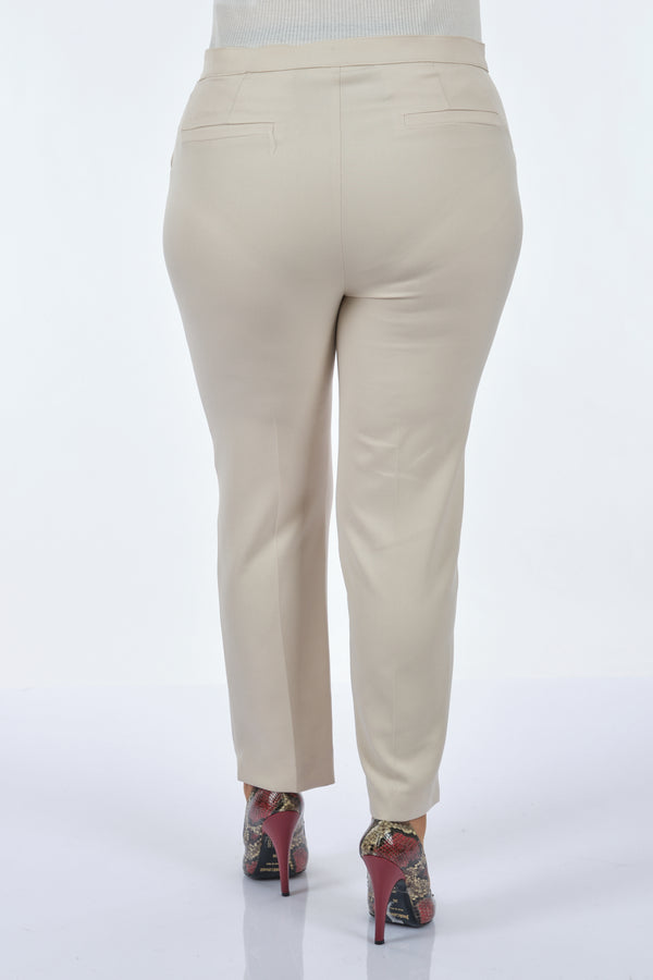 Garni Minimalist Yüksek Bel Kadın Pantolon - Günlük & İş