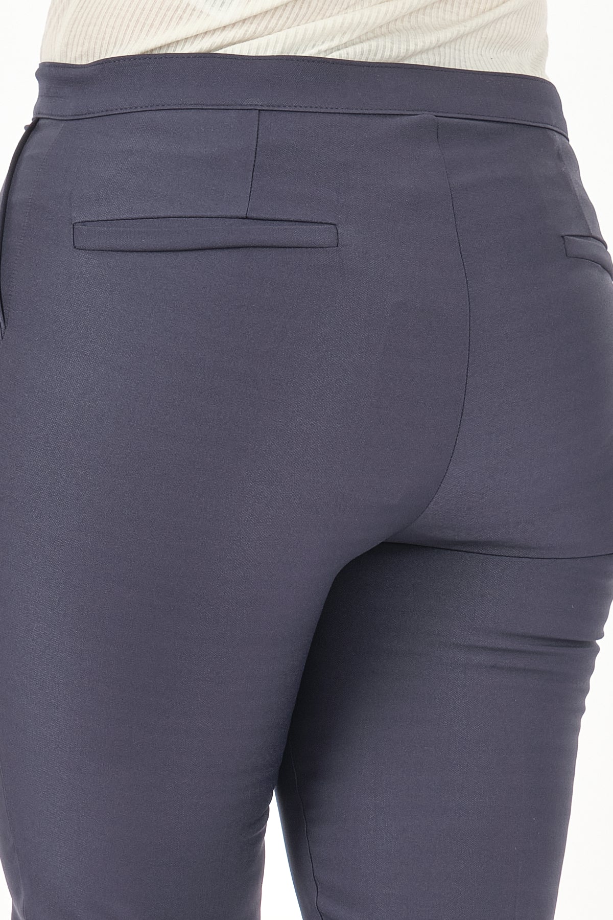 Garni Minimalist Yüksek Bel Kadın Pantolon - Günlük & İş