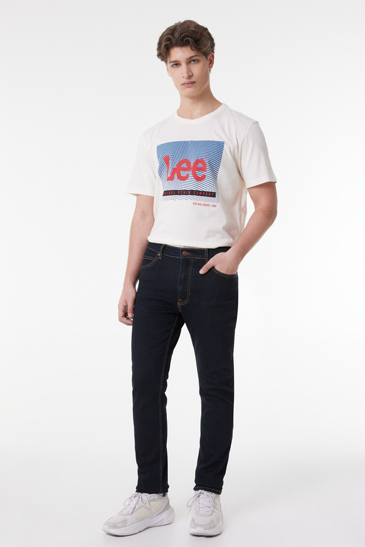 Rider Slim Fit Dar Kesim Normal Bel Esnek Jean Kot Pantolon Lee Main image