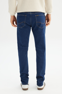 Slim Fit Dar Kesim Normal Bel Dar Paça Pamuklu Esnek Mavi Jean Denim Pantolon Lee