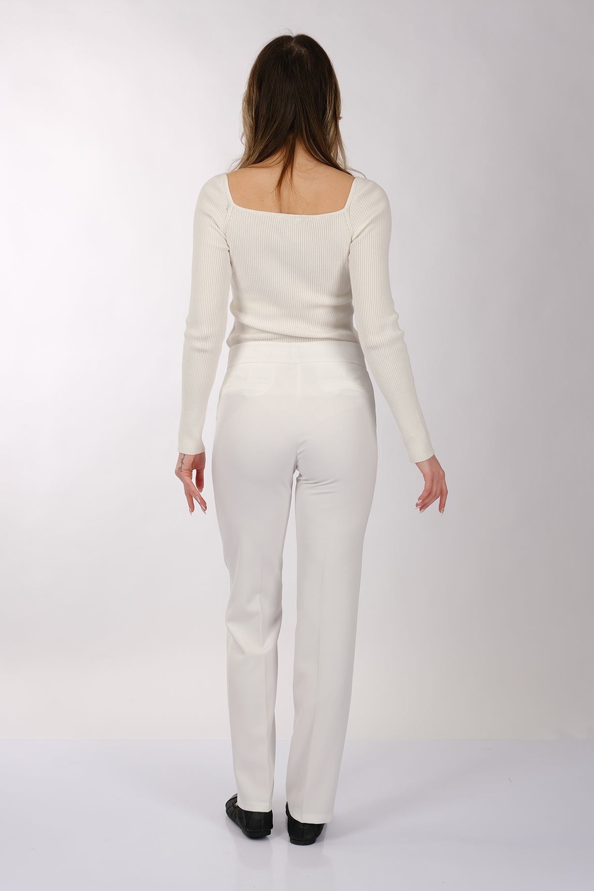 Modiva Minimalist Yüksek Bel Regular Fit Kadın Pantolon - Günlük & İş