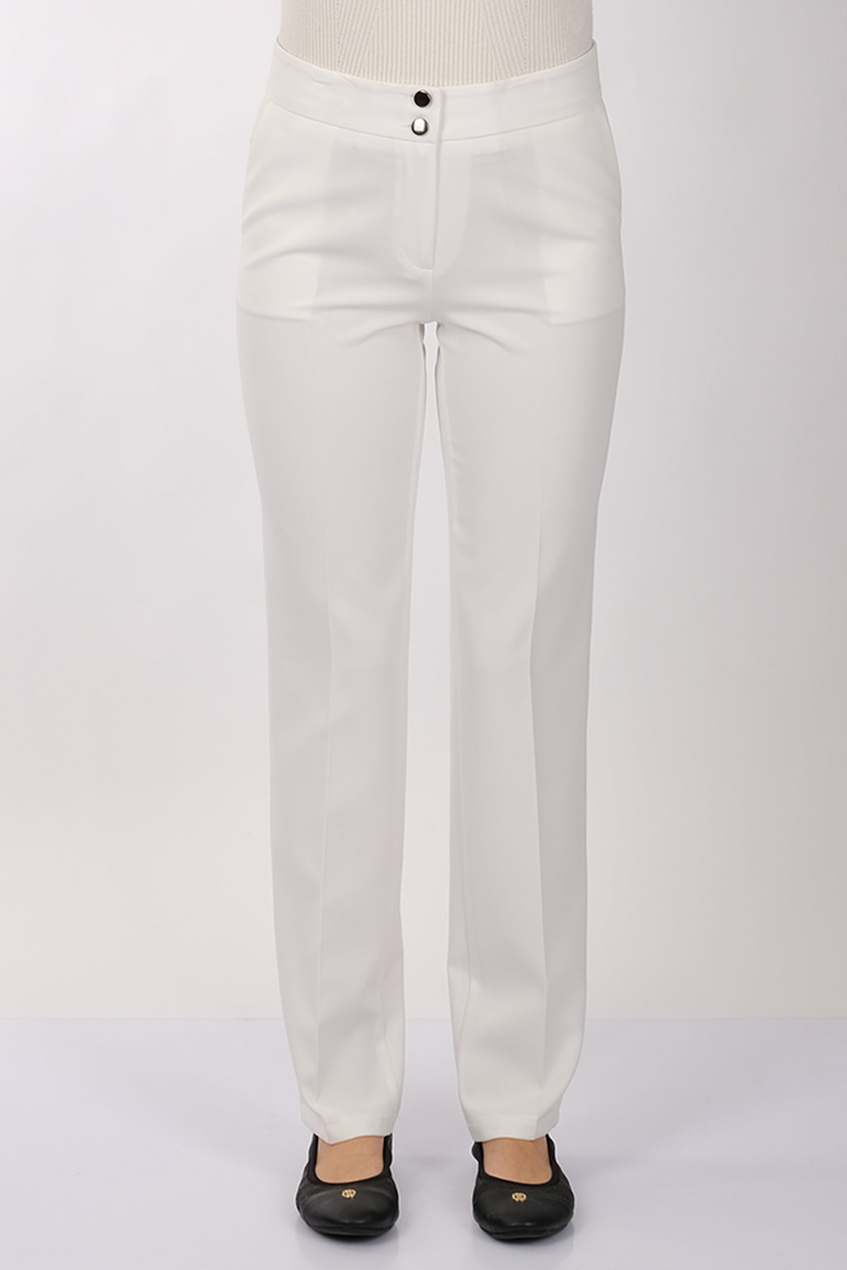 Modiva Minimalist Yüksek Bel Regular Fit Kadın Pantolon - Günlük & İş