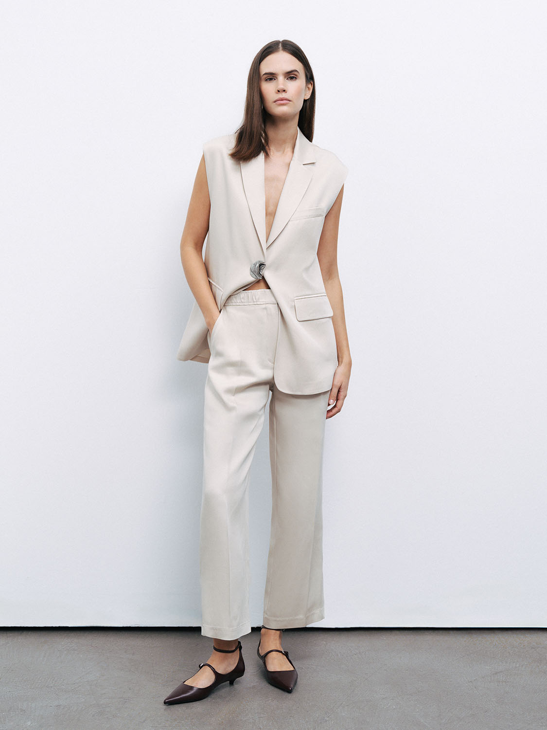 Nocturne Minimalist Crop Pantolon - Günlük & Ofis Şıklığı Ana görsel