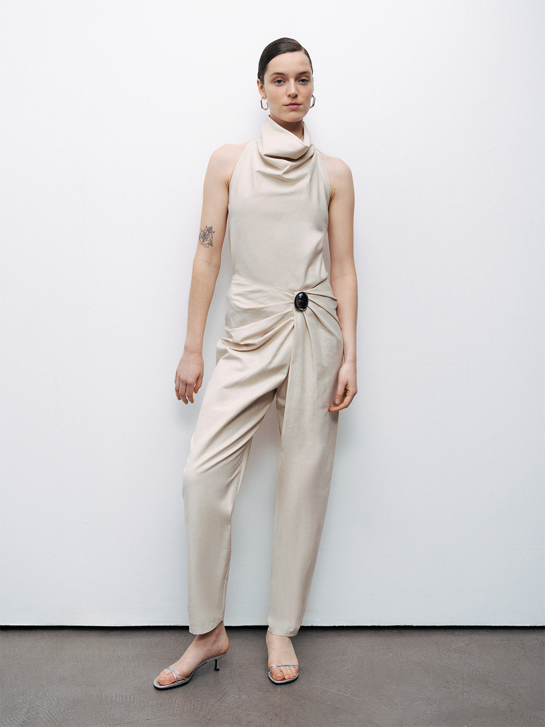 Asimetrik Drape Detaylı Pantolon Nocturne Ana görsel