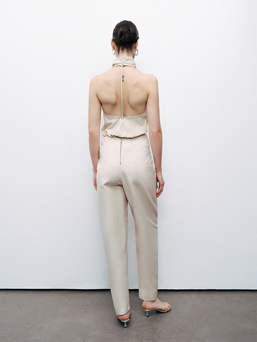 Asimetrik Drape Detaylı Pantolon Nocturne İkincil görsel