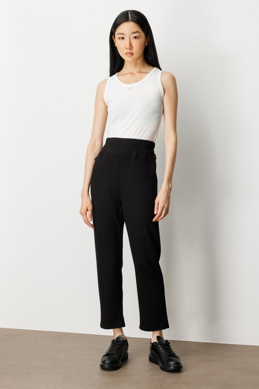 On Zigzag Cep Detaylı Boru Paça Pantolon