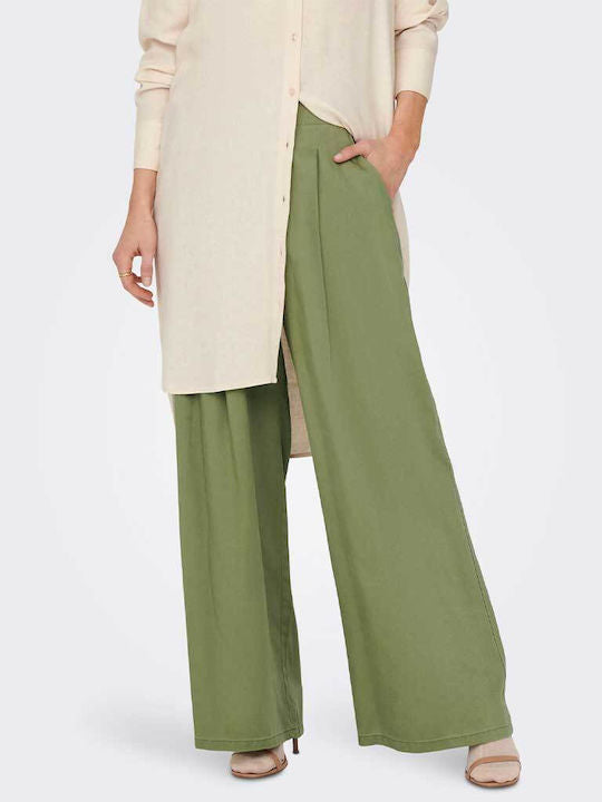 Only Oversize Pileli Keten Pantolon - Geniş Paça - Minimalist Secondary image