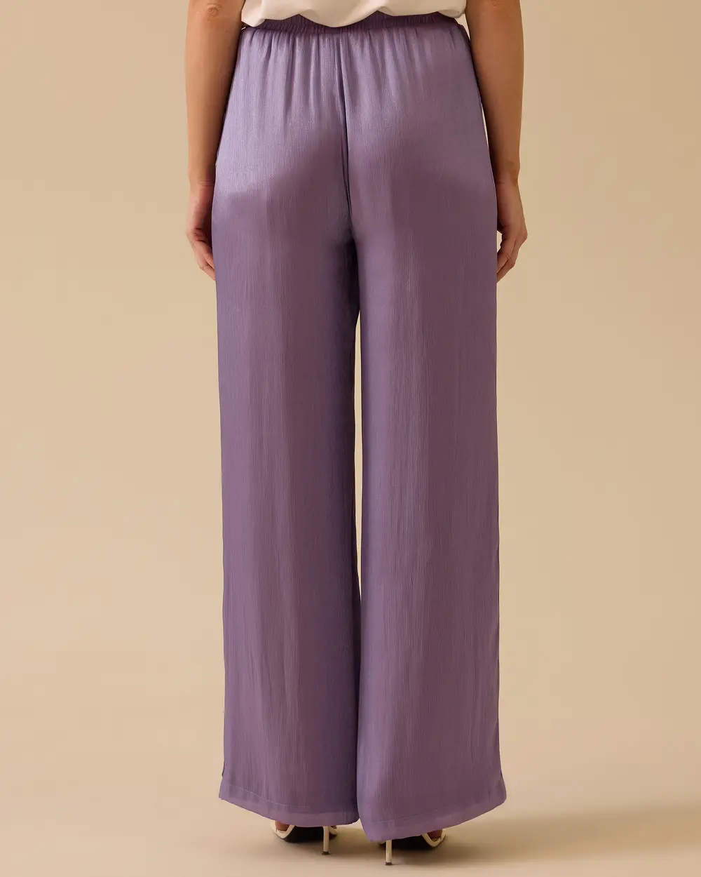 Scl Oversize Midi Saten Pantolon - Günlük & Gece Kombinleri Secondary image