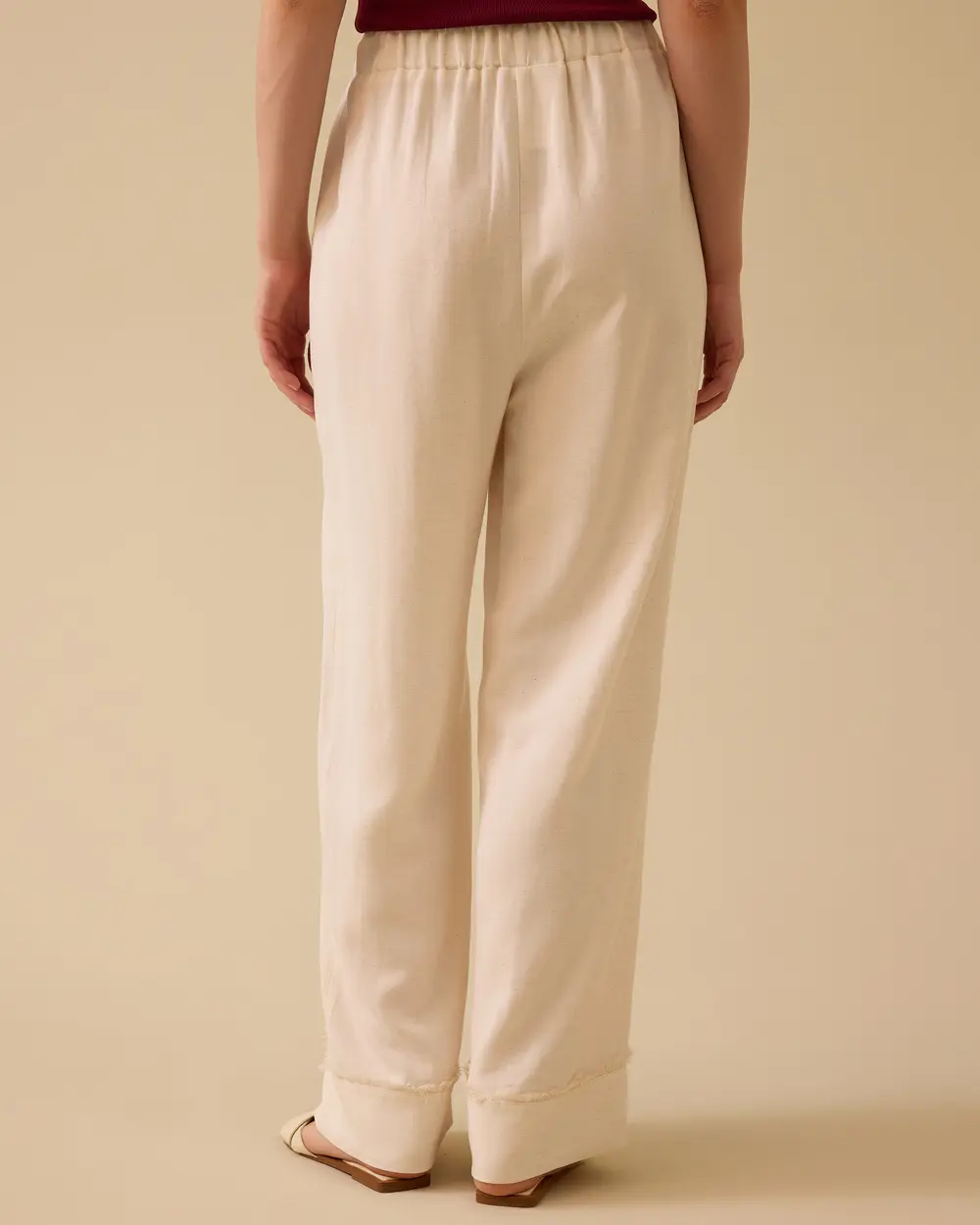 SCL Minimalist Oversize Kadın Pantolon - Geniş Paça Midi Secondary image