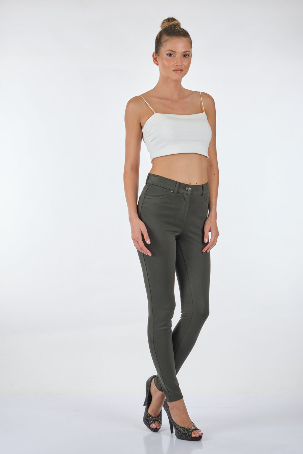 Seleste Yüksek Bel Slim Fit Kadın Pantolon - Günlük Kullanım