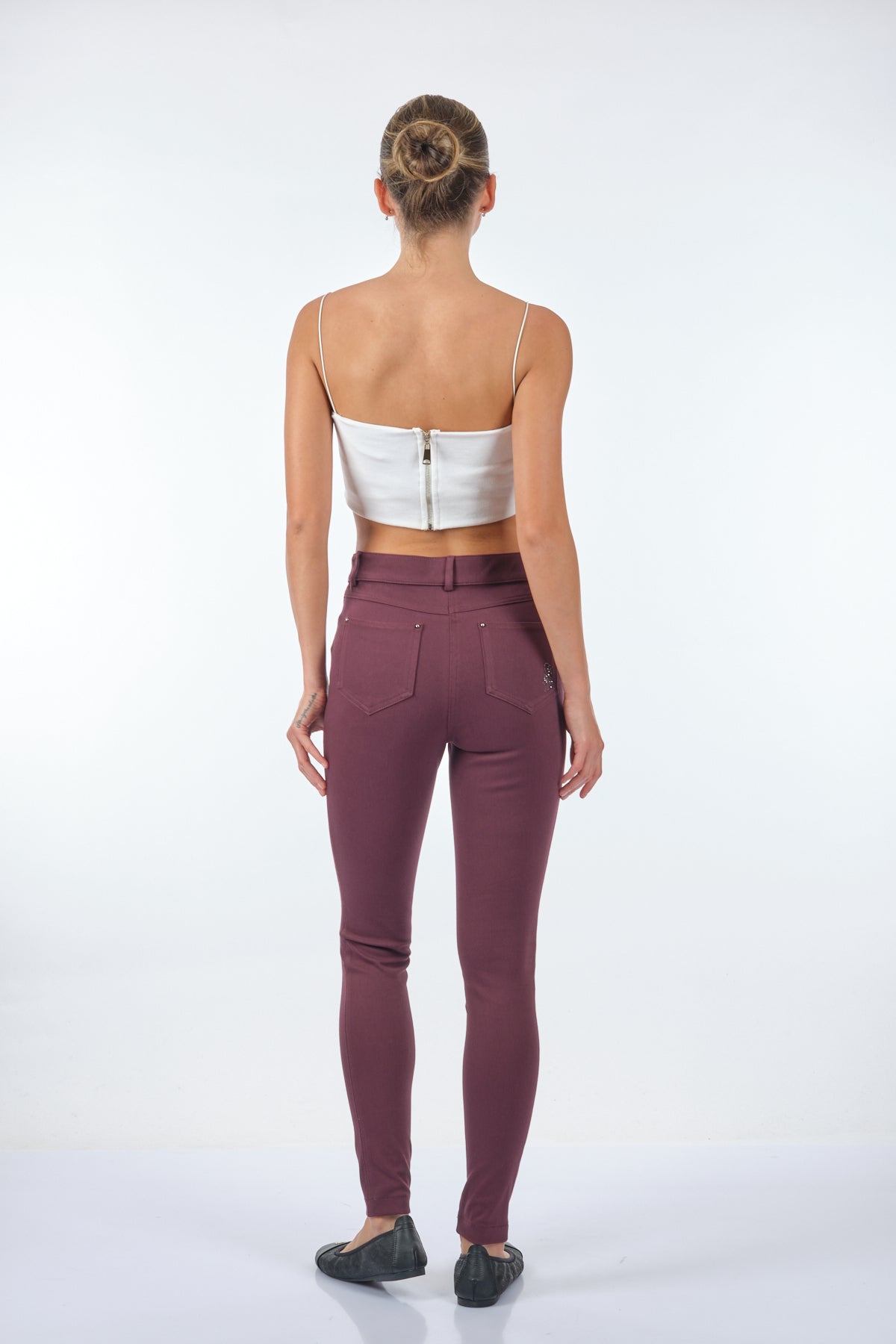 Seleste Yüksek Bel Slim Fit Kadın Pantolon - Günlük Kullanım