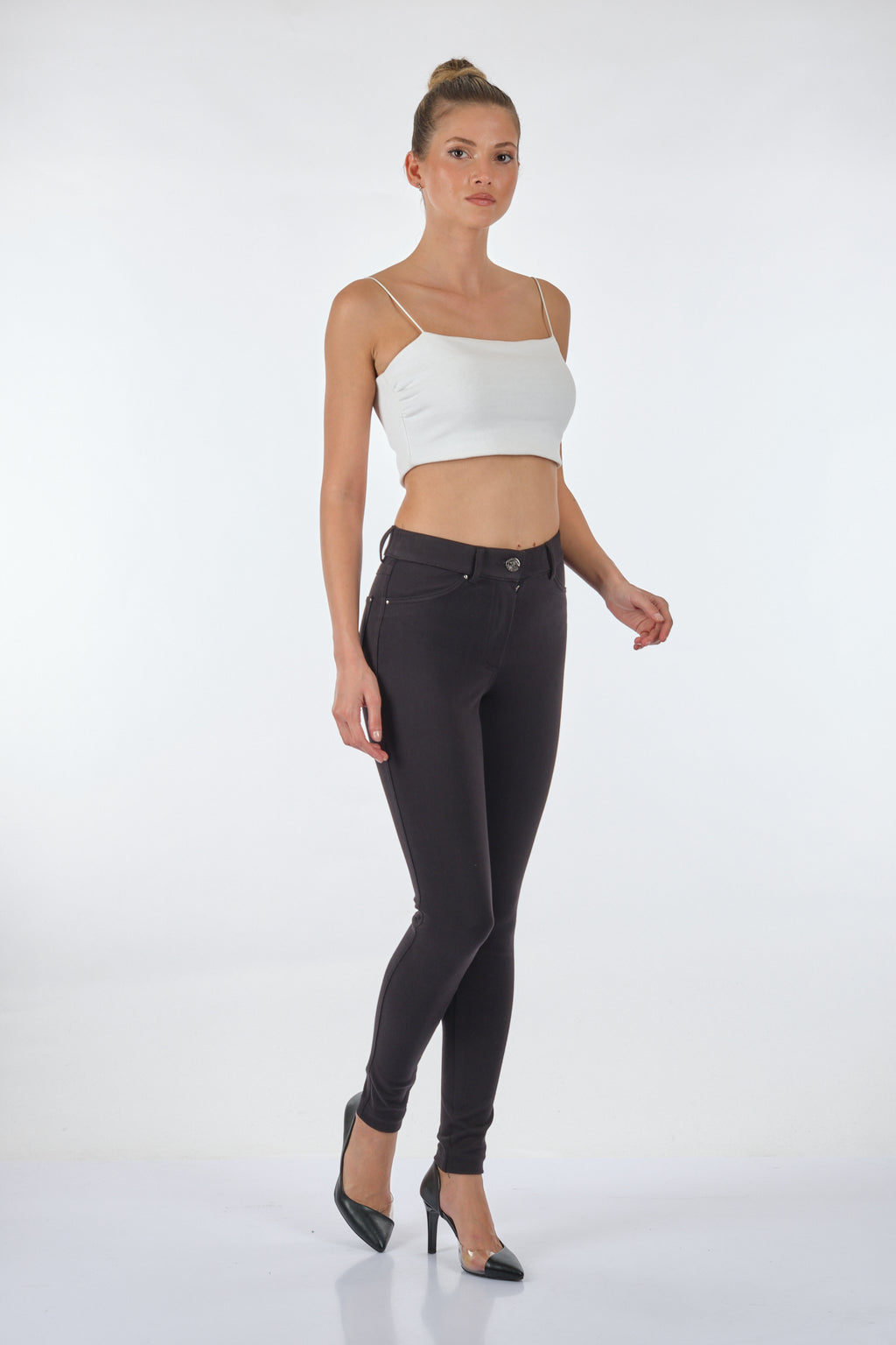 Seleste Yüksek Bel Slim Fit Kadın Pantolon - Günlük Kullanım