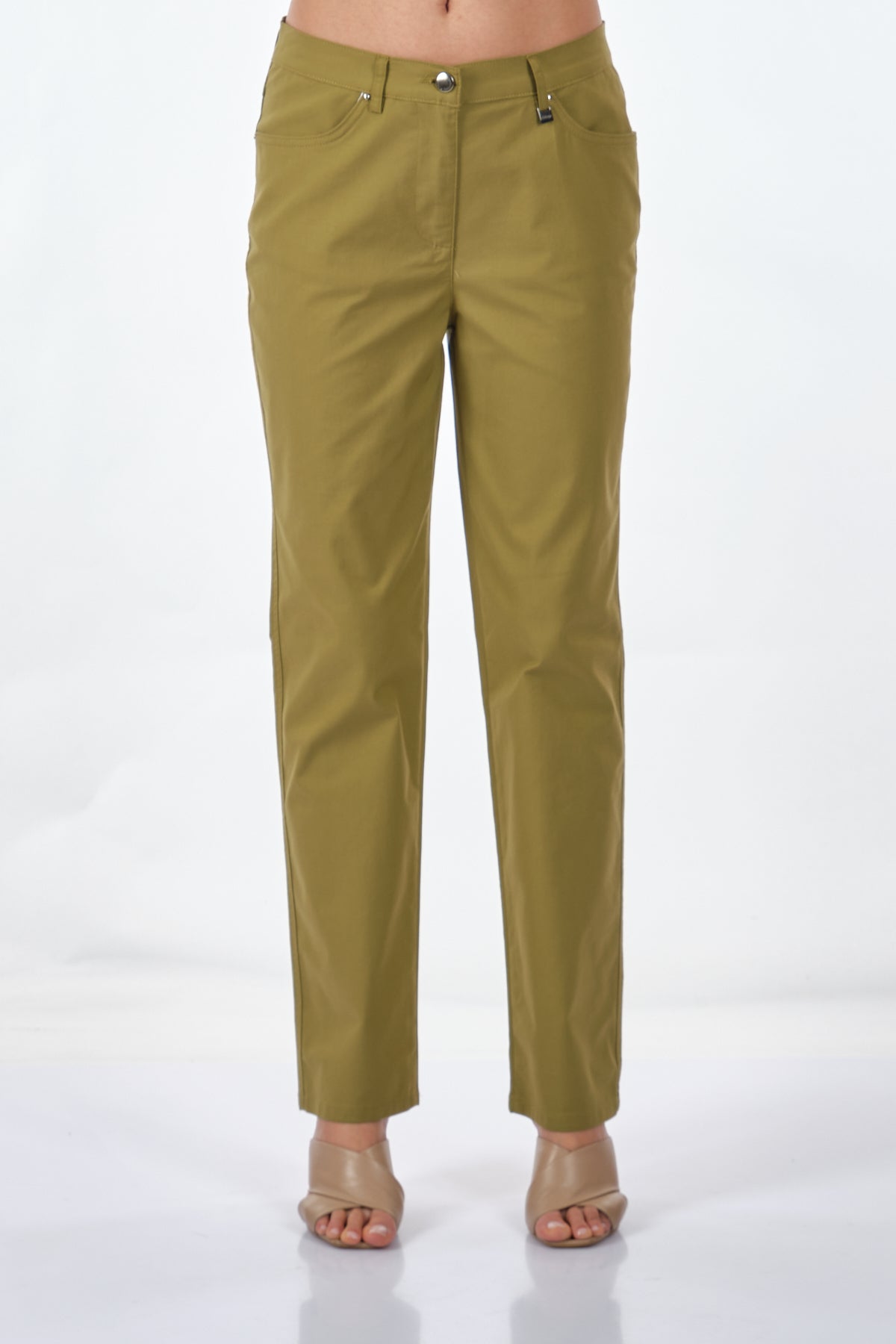 Seleste Minimalist Kadın Pantolon - Midi Boy, Günlük, Rahat Main image
