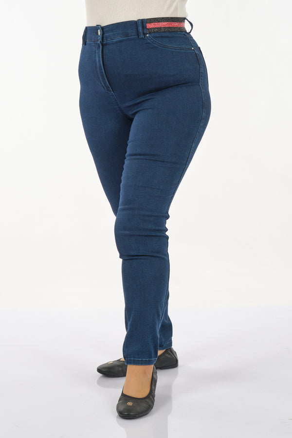 Seleste Minimalist Yüksek Bel Dar Paça Jean Pantolon - Günlük Kullanım