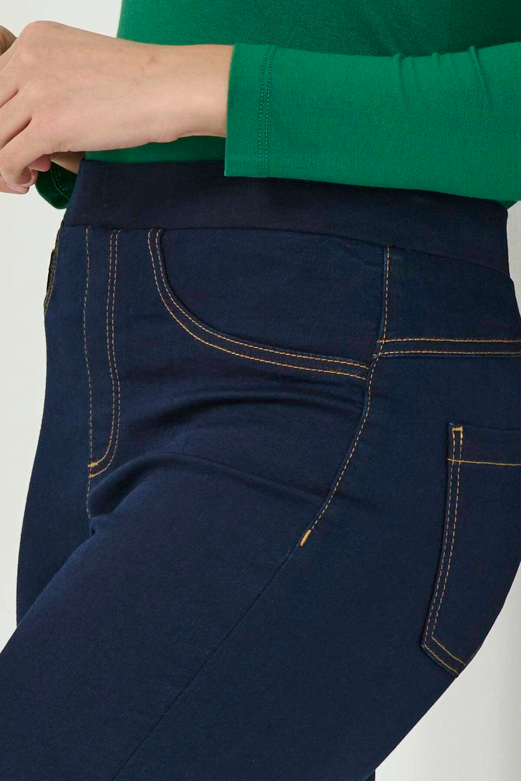 Tolga Saraçoğlu Minimalist Midi Jean Pantolon - Yüksek Bel Esnek