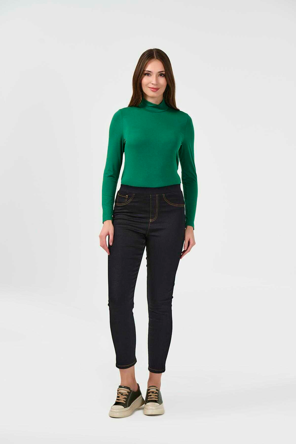 Tolga Saraçoğlu Minimalist Midi Jean Pantolon - Yüksek Bel Esnek