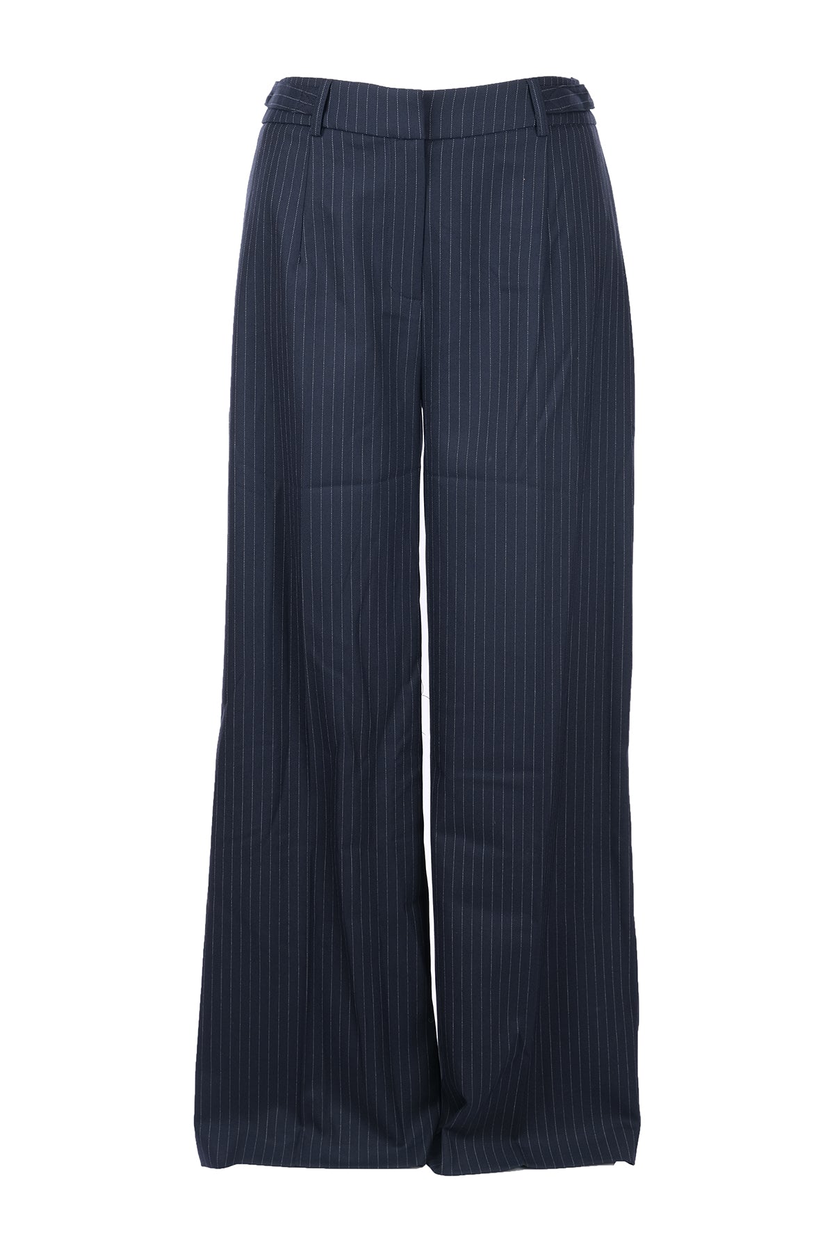 Unique Mode Minimalist Oversize Çizgili Kadın Pantolon - Yüksek Bel Geniş Paça Main image