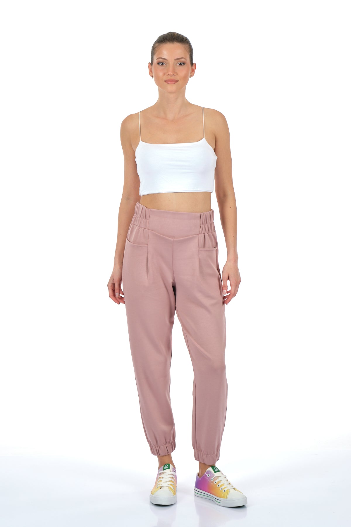 Vedi Oversize Kadın Pantolon: Minimalist Stil, Yüksek Bel, Midi Boy Main image