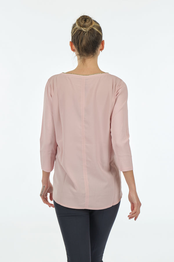 Twomail Minimalist Oversize 3/4 Kol Kadın Bluz - Cep Detaylı