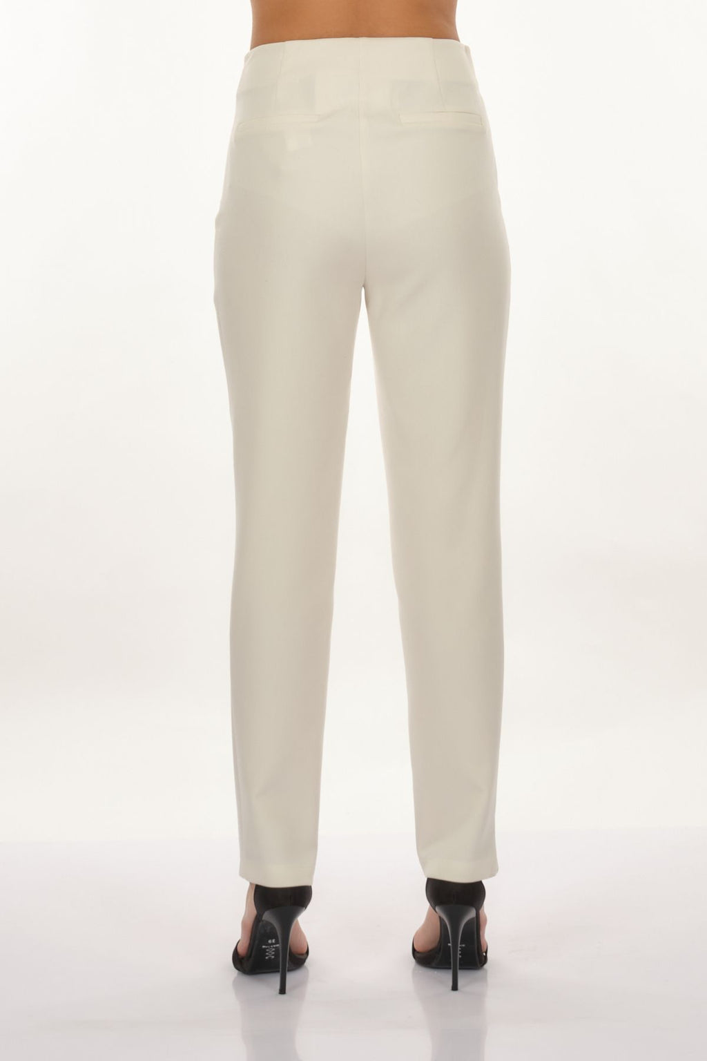 Perspective Minimalist Yüksek Bel Düğmeli Kadın Pantolon - Regular Fit