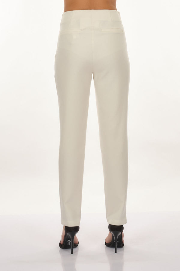 Perspective Minimalist Yüksek Bel Düğmeli Kadın Pantolon - Regular Fit