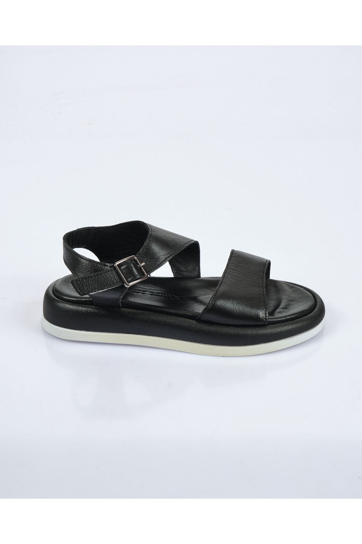 Pierre Cardin Minimalist Deri Kadın Sandalet - Düz Taban - Kayışlı