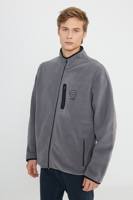 All Terrain Gear Regular Fit Full Zip Grey Fleece Wrangler