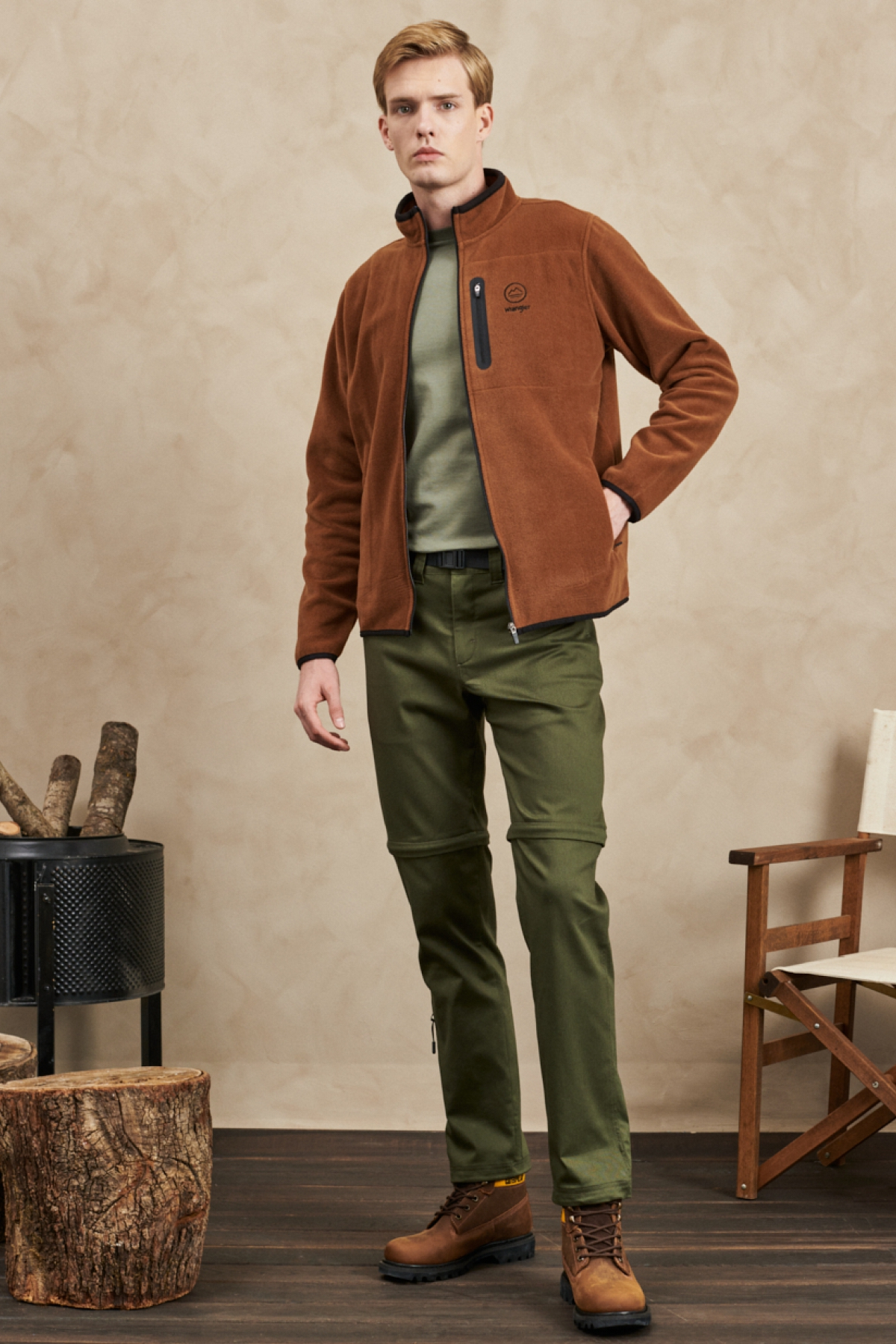 All Terrain Gear Regular Fit Normal Kesim Tam Fermuarlı Kahverengi Polar Wrangler Main image