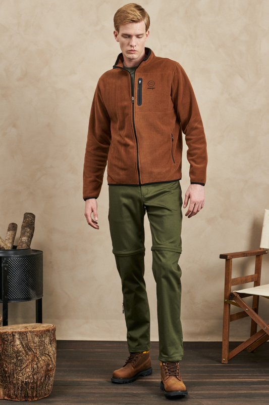 All Terrain Gear Regular Fit Full Zip Brown Fleece Wrangler