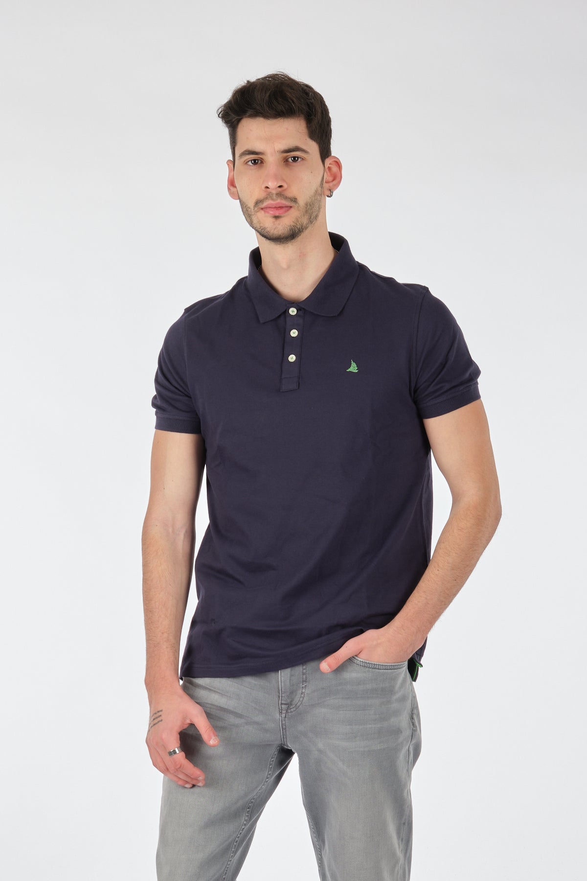Porto Cervo Minimalist Polo Yaka Kısa Kol Erkek T-Shirt - Regular Fit Secondary image