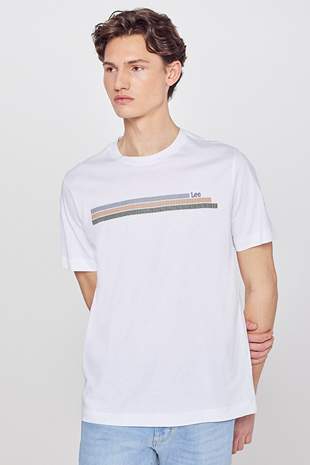 Regular Fit Normal Kesim Bisiklet Yaka Logo Detaylı Tişört T-Shirt Lee Main image