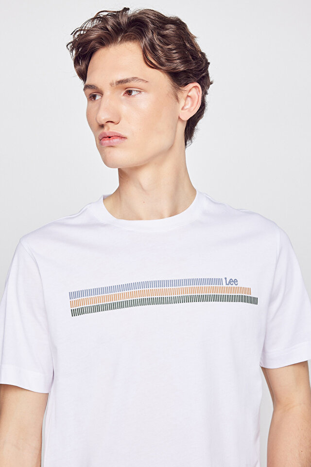 Regular Fit Normal Kesim Bisiklet Yaka Logo Detaylı Tişört T-Shirt Lee Secondary image